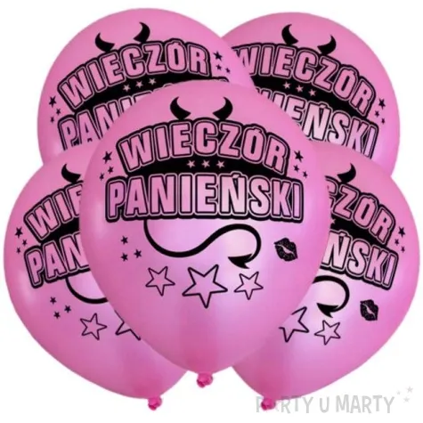balony wieczor panienski 12 rozowe 5 szt