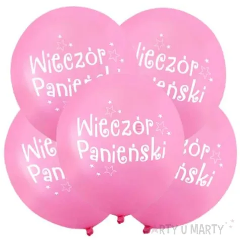 balony wieczor panienski 12 rozowe 5 szt