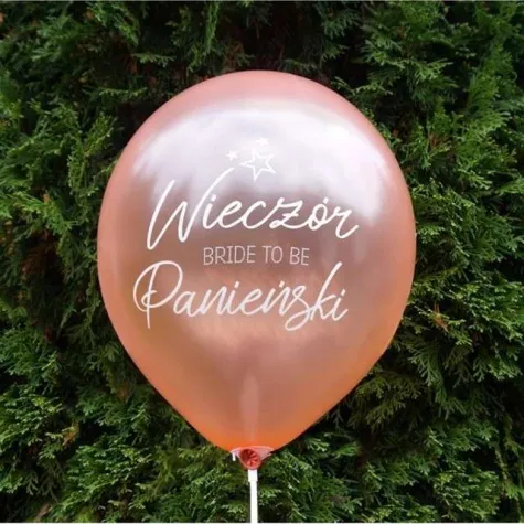 balony wieczor panienski bride to be rozowe zloto dekoracjepolska 12 5 szt