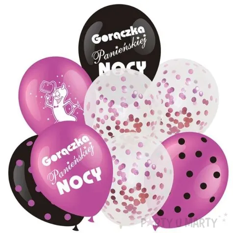 balony wieczor panienski rozowe partypal zestaw 8 szt