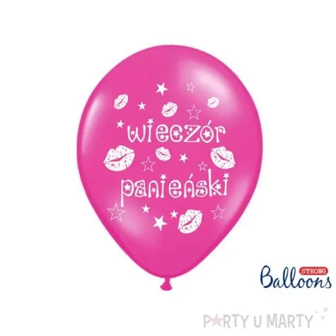 balony wieczor panienski rozowy metalik strong 14 6 szt