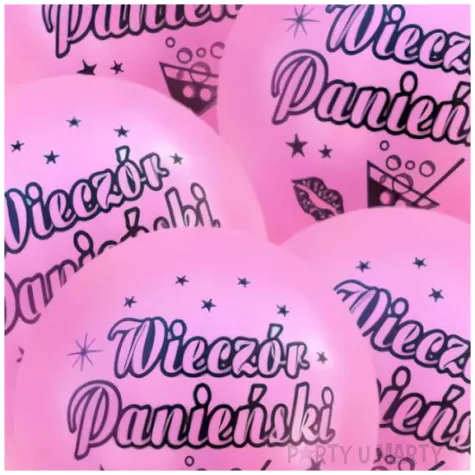 balony wieczor panienski swiecace 12 rozowy dekoracjepolska 5 szt