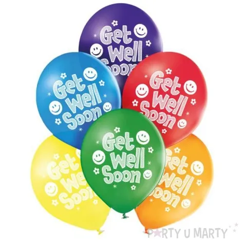 balony wracaj do zdrowia get well soon pastel mix belbal 10 6 szt