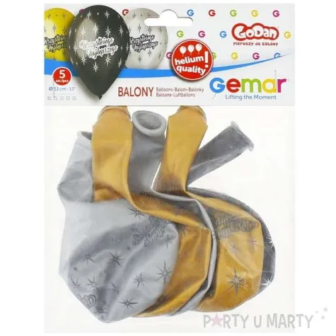 balony wszystkiego najlepszego mix gemar 13 5 szt