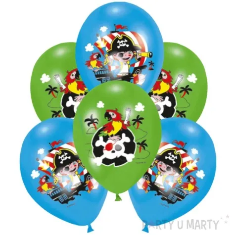 balony wyspa skarbow pastel mix amscan 11 6 szt