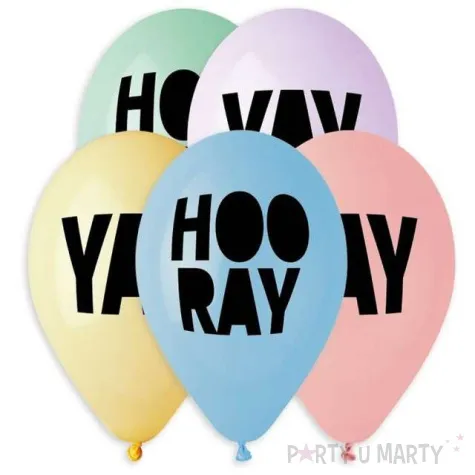 balony yay hooray 13 gemar 5 szt