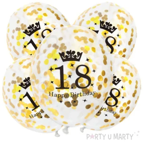 balony z konfetti 18 urodziny partypal 12 5 szt