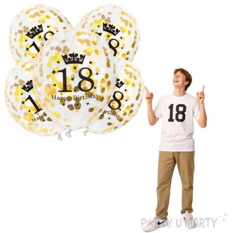 balony z konfetti 18 urodziny partypal 12 5 szt
