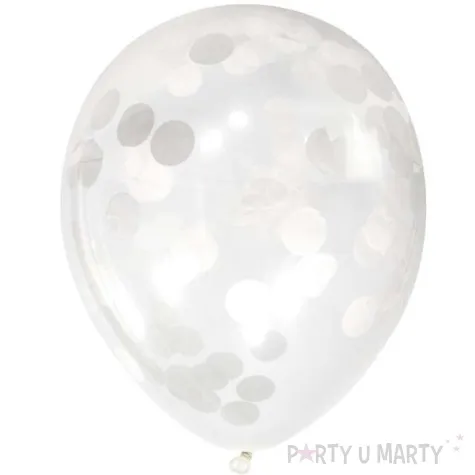 balony z konfetti classic biale folat 12 4 szt