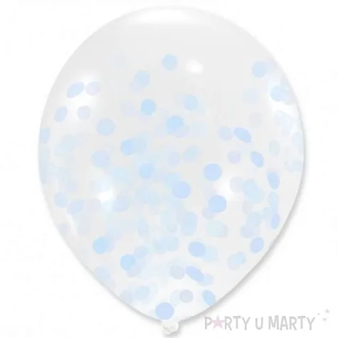 balony z konfetti classic blekitne dekoracjepolska 12 5 szt