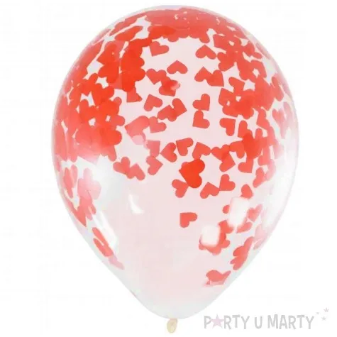 balony z konfetti classic czerwone folat 12 4 szt