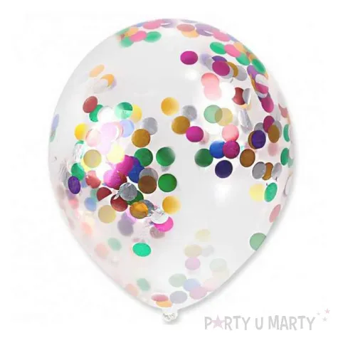 balony z konfetti classic mix dekoracjepolska 12 5 szt