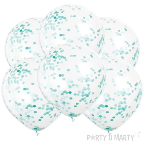balony z konfetti classic morskie unique 12 6 szt