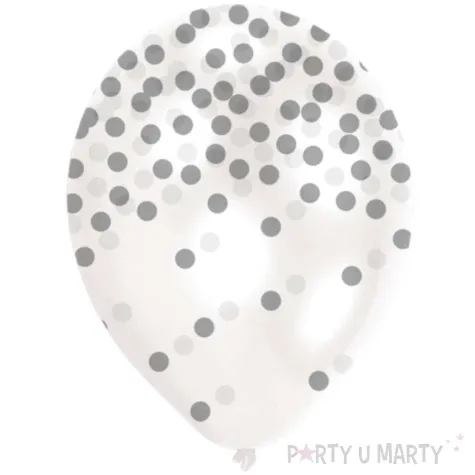 balony z konfetti classic srebrne amscan 11 6 szt