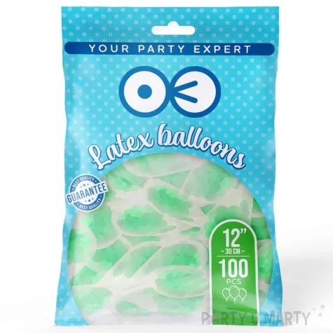 balony z konfetti transparentne zielony partypal 12 100 szt