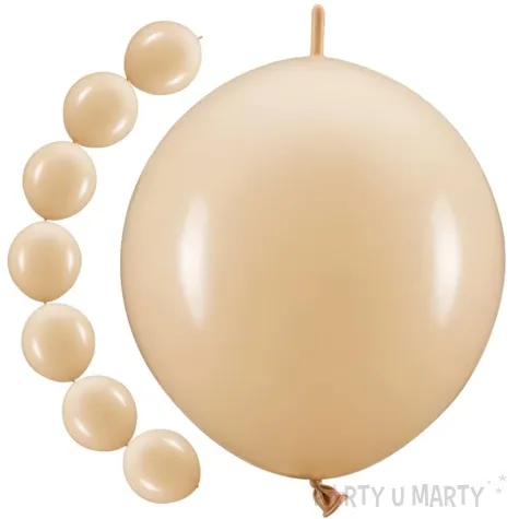 balony z lacznikiem bezowy partydeco 13 20 szt