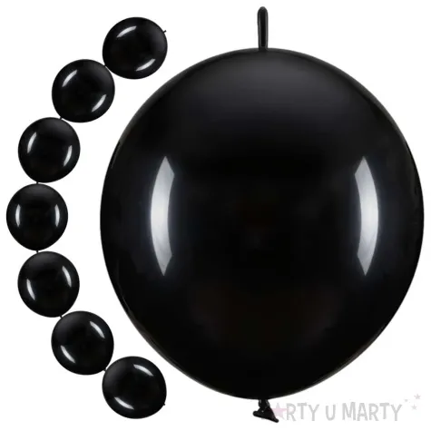balony z lacznikiem czarny partydeco 13 20 szt
