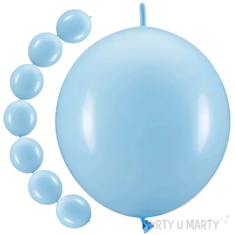 balony z lacznikiem niebieski partydeco 11 20 szt
