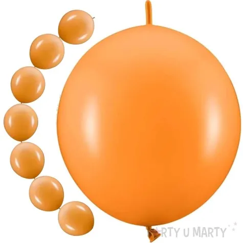 balony z lacznikiem pomaranczowy partydeco 11 20 szt