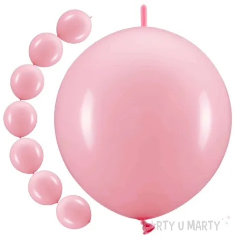balony z lacznikiem rozowy partydeco 11 20 szt