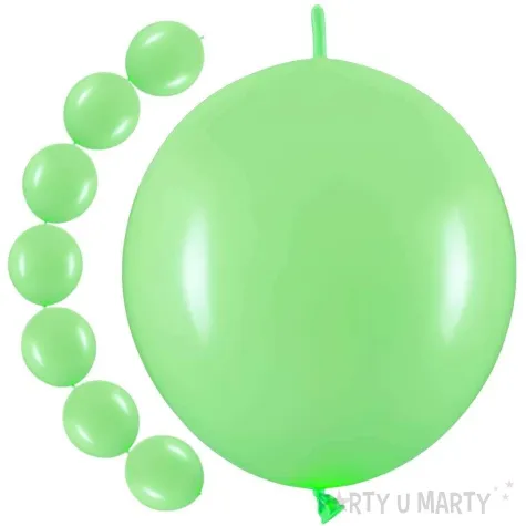 balony z lacznikiem zielony partydeco 11 20 szt