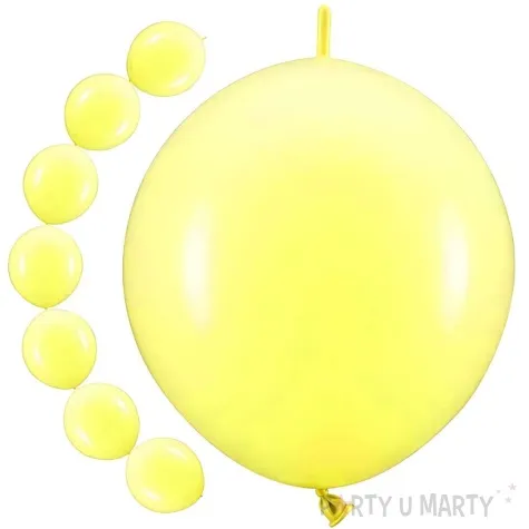 balony z lacznikiem zolty partydeco 11 20 szt