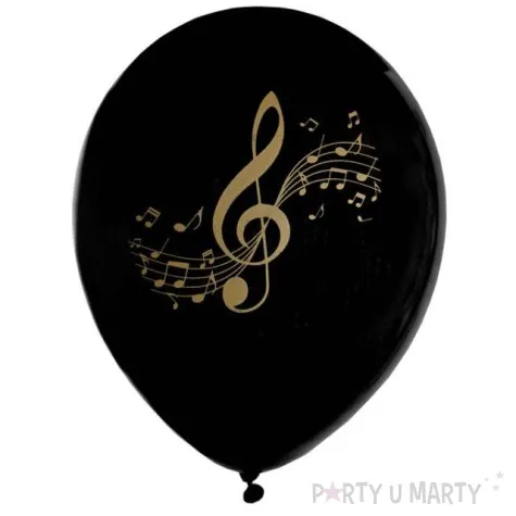 balony zlota plyta czarny santex 9 8 szt