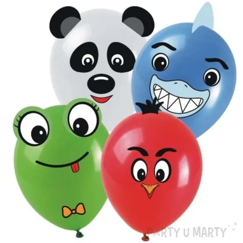 balony zwierzaki naklejki pastel mix arpex 10 4 szt