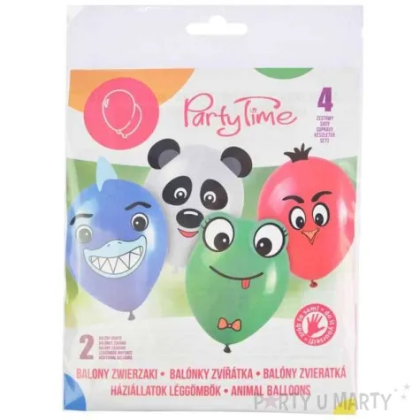 balony zwierzaki naklejki pastel mix arpex 10 4 szt