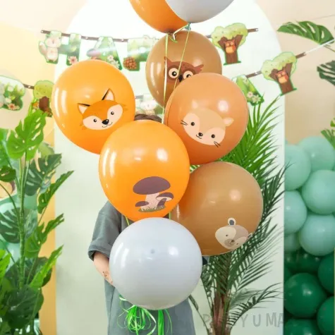 balony zwierzeta lesni przyjaciele partypal 12 8 szt