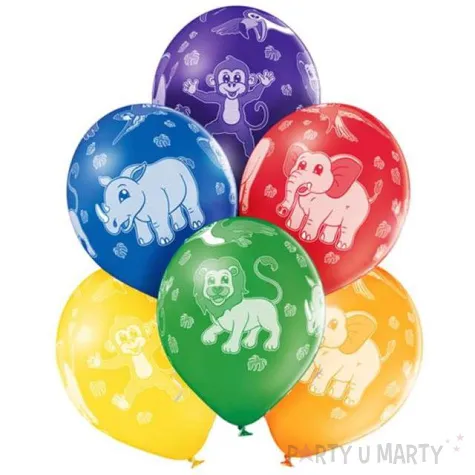 balony zwierzeta pastel mix belbal 12 6 szt