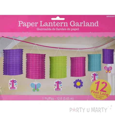 baner 1 urodziny dziewczynka rozowa amscan 365 cm