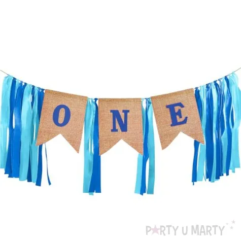 baner 1 urodziny one niebieskie wstazeczki partypal