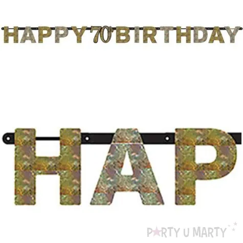 baner 70 urodziny sparkling celebrations gold amscan 213 cm