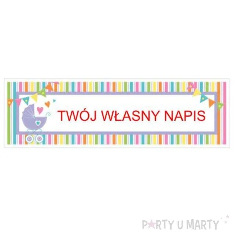 baner baby shower boy wlasny napis amscan 165 cm