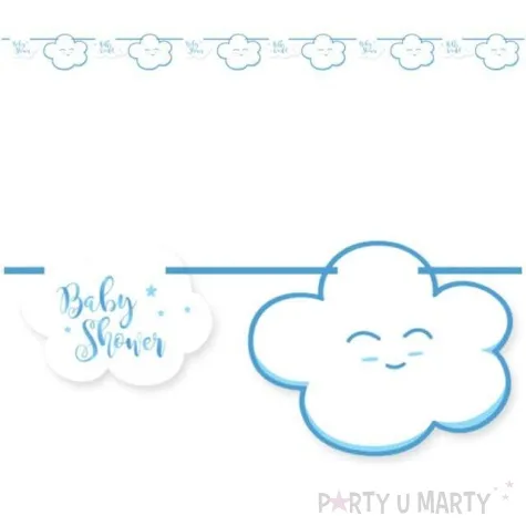 baner baby shower chmurki blekitny folat 400 cm
