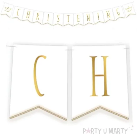 baner christening golebica bialo zloty godan 3 m