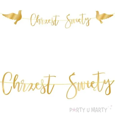baner chrzest swiety golebie zloty partypal 150 cm