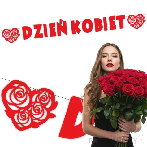 baner dzien kobiet azurowe roze czerwony 2 0 m