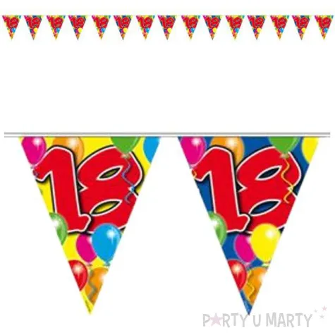 baner flagi 18 urodziny balony folat 1000 cm
