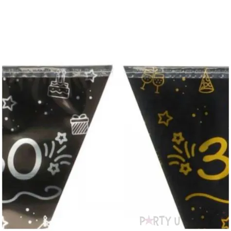 baner flagi 30 shining glam zloto srebrny folat 4 m