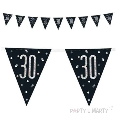 baner flagi 30 urodziny glitz holo unique 274 cm