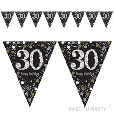 baner flagi 30 urodziny sparkling celebrations gold amscan 400 cm
