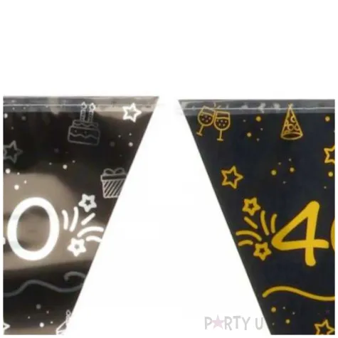 baner flagi 40 shining glam zloto srebrny folat 4 m