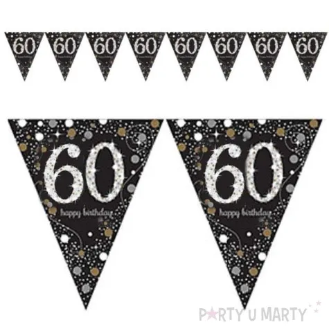 baner flagi 60 urodziny sparkling celebrations gold amscan 400 cm