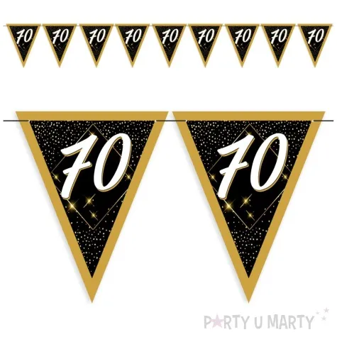 baner flagi 70 urodziny galaktyka zloto czarny 3 6 m