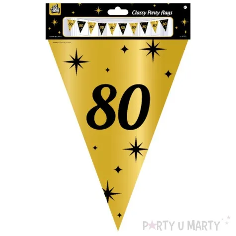 baner flagi 80 urodziny classy party 10m pd party