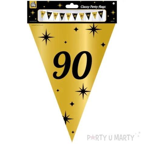 baner flagi 90 urodziny classy party 10m pd party