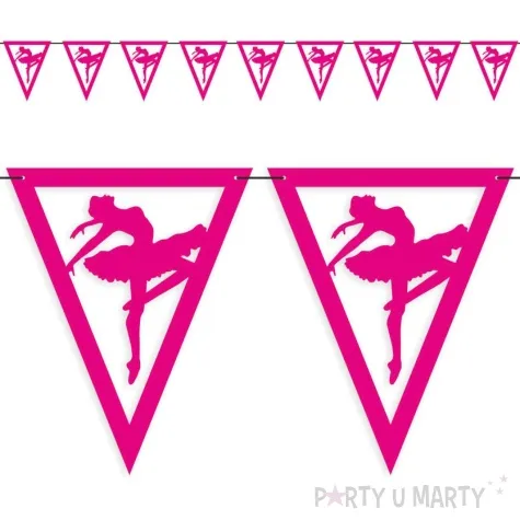 baner flagi baletnica fuksja 3 6 m