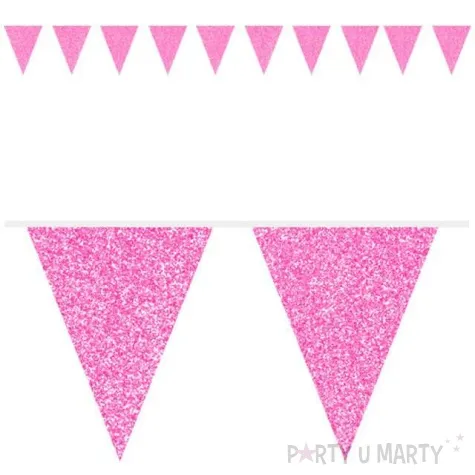 baner flagi classic rozowy brokatowy folat 600 cm